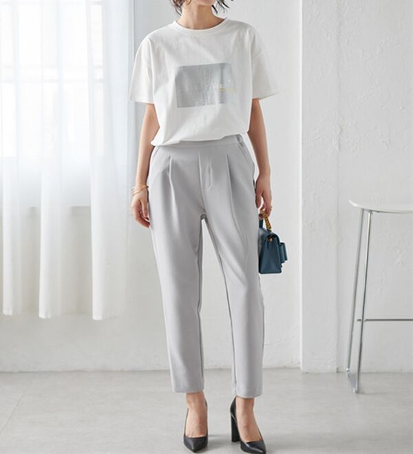 RANAN（ラナン）の「美脚シルエットクロップドパンツ（フルレングスパンツ）」｜詳細画像