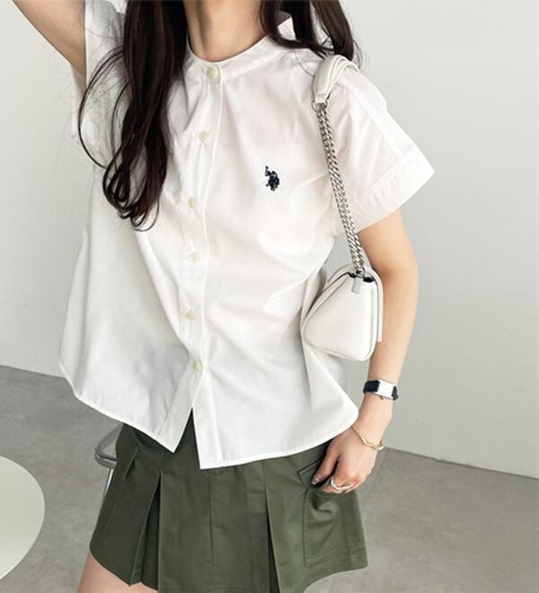 GeeRA（ジーラ）の「【ＵＳ．ＰＯＬＯ．ＡＳＳＮ】フレンチスリーブシャツ（シャツ）」｜詳細画像