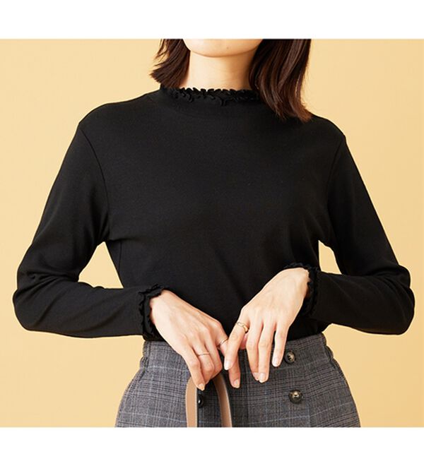 BELLUNA（ベルーナ）の「重ね着風フリル衿プルオーバー（カットソー）」｜詳細画像