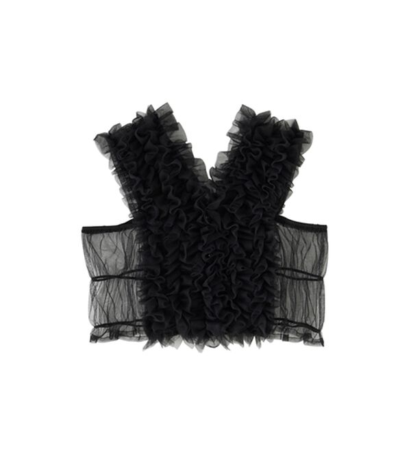 RANAN（ラナン）の「＜３点セット＞チュールフリルベストフレアワンピース（その他ワンピース）」｜詳細画像