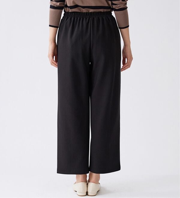 BELLUNA（ベルーナ）の「【快適Ｌａｂ．】裏起毛ジョーゼット素材ワイドパンツ（ワイドパンツ・ガウチョ）」｜詳細画像