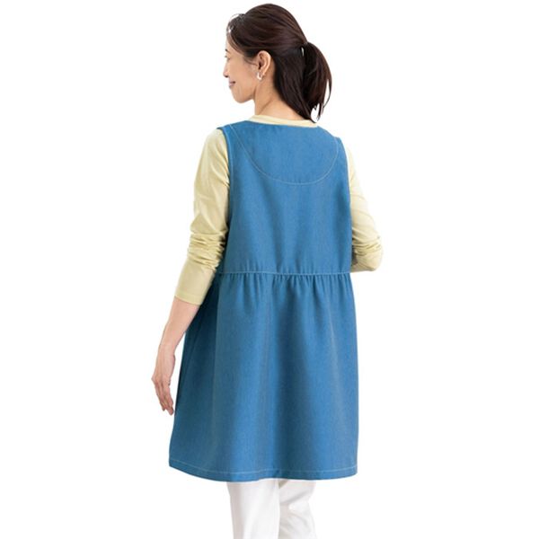 ルフラン（ルフラン）の「【２色組】デニム調エプロンチュニック（エプロン）」｜詳細画像