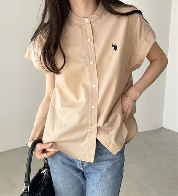 GeeRA（ジーラ）の「【ＵＳ．ＰＯＬＯ．ＡＳＳＮ】フレンチスリーブシャツ（シャツ）」｜詳細画像