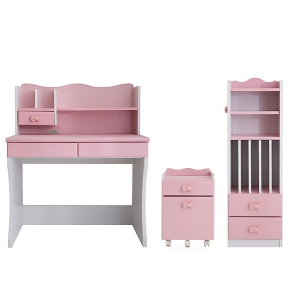 iellio（イエリオ）の「リボンキッズデスクシリーズ＜学習机・ランドセルラック・ハンガー＞（デスク・学習机）」｜ランドセルラック3点セット