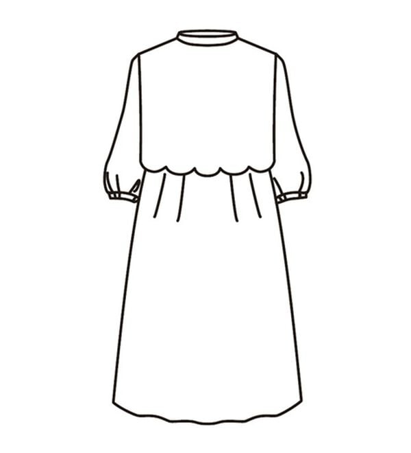 BELLUNA（ベルーナ）の「花柄レース使いドッキングワンピース（ブラックフォーマル（喪服・礼服））」｜詳細画像