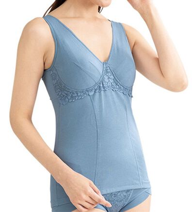 「【３色組】ノンワイヤーなのに綺麗見えカップ付インナー（肌着・インナーウェア）」