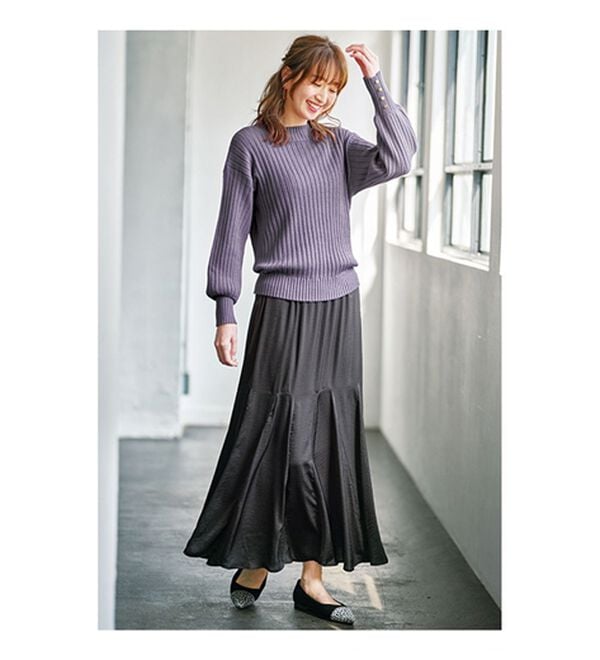GeeRA（ジーラ）の「切替フレアーロングスカート（ロングスカート）」｜詳細画像