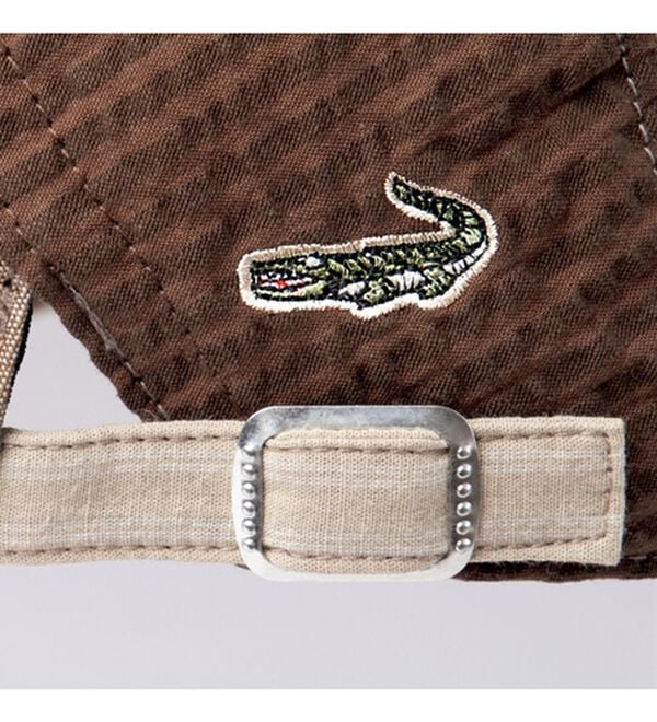 「＜クロコダイル＞播州織上品パッチワークハンチング（メンズ帽子）」｜詳細画像