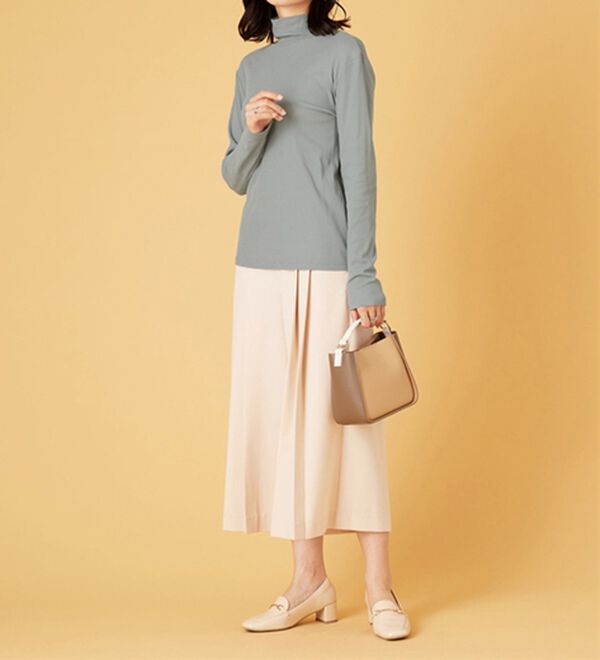 BELLUNA（ベルーナ）の「素肌想いの綿１００％シアープルオーバー（カットソー）」｜詳細画像