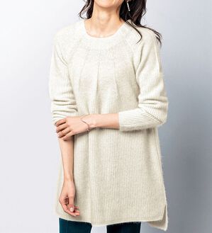 VINNO（ヴィノ）の「フォックスウール混・ラメニットチュニック（チュニック）」｜詳細画像