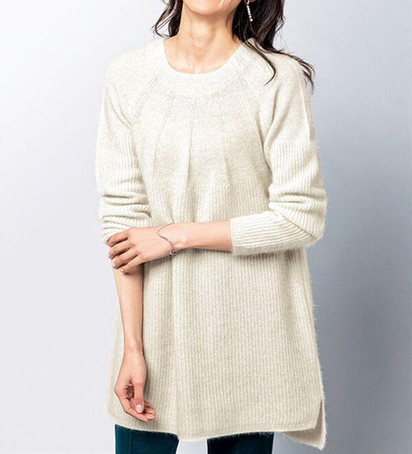 VINNO（ヴィノ）の「フォックスウール混・ラメニットチュニック（チュニック）」｜詳細画像