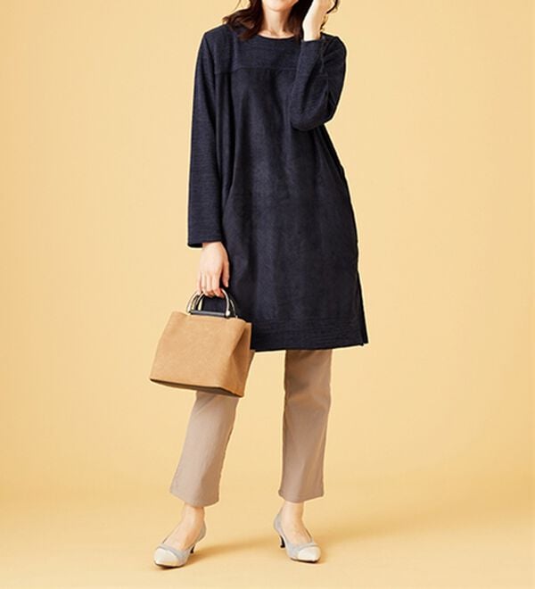 BELLUNA（ベルーナ）の「【Ｌａｇｒｉｌｕａ】異素材切替キルトステッチ風チュニック（チュニック）」｜詳細画像