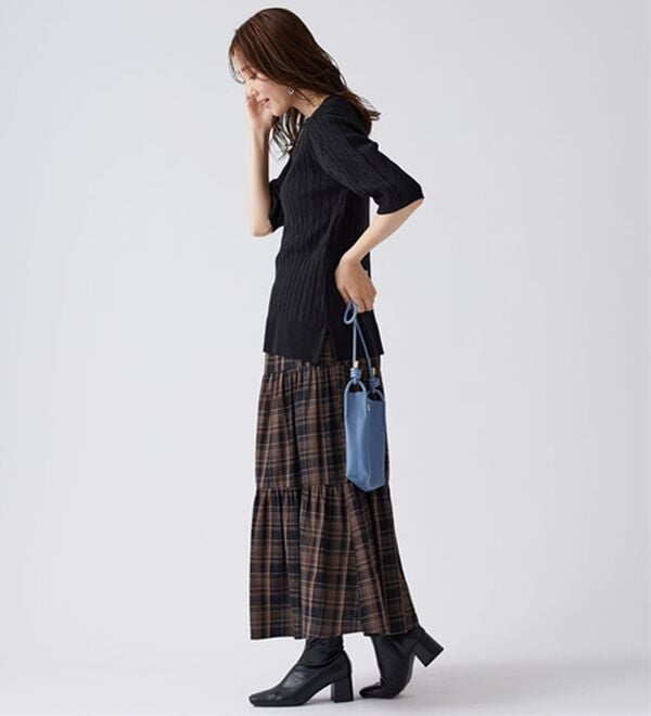 BELLUNA（ベルーナ）の「軽やか綿混！ケーブルニットプルオーバー（ニット・セーター）」｜詳細画像