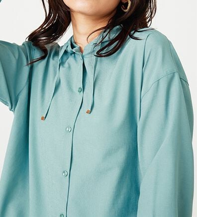 BELLUNA（ベルーナ）の「シアー素材フードデザインシャツ（シャツ）」