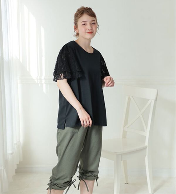 A HAPPY MARILYN（アハッピーマリリン）の「袖２段レース カットソープルオーバー（カットソー）」｜詳細画像