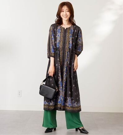BELLUNA（ベルーナ）の「〈ＩＮＤＩＡ〉花柄プリントワンピース（その他ワンピース）」