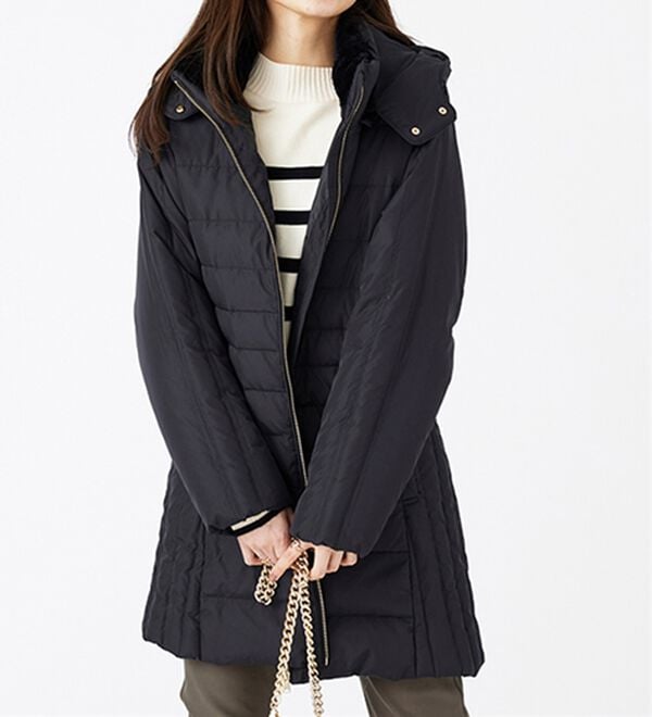 BELLUNA（ベルーナ）の「フレンチダウン使い細見えキルト切替ロングコート（ロングコート）」｜詳細画像