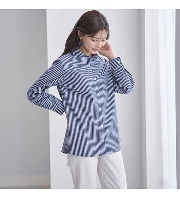 BELLUNA（ベルーナ）の「【選べる袖丈】洗える！ストレッチイージーケアシャツ（シャツ）」｜詳細画像