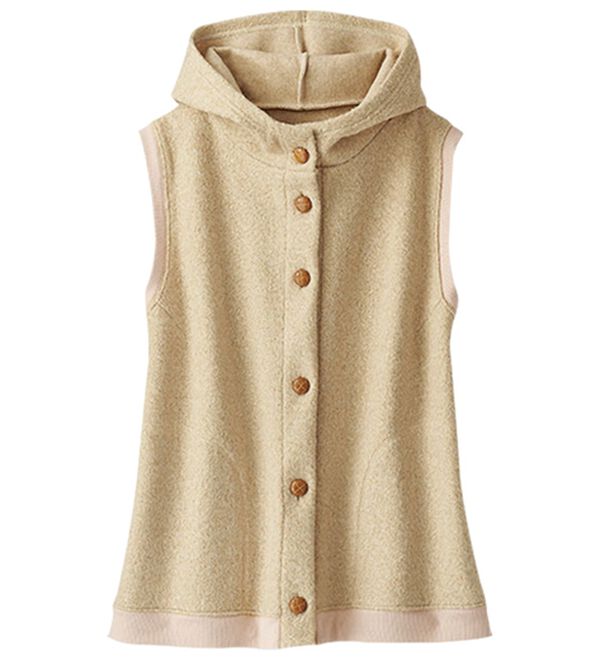 BELLUNA（ベルーナ）の「ループ風素材フード付ベスト（ベスト）」｜詳細画像