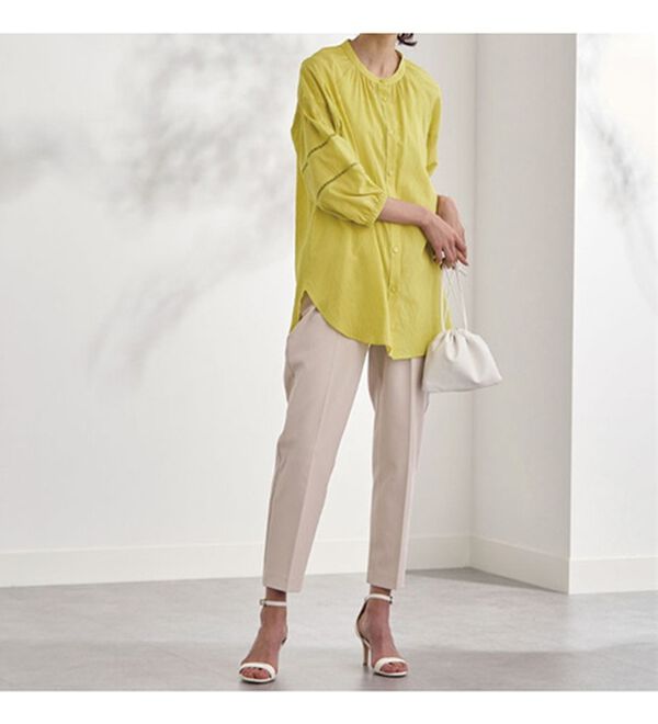 BELLUNA（ベルーナ）の「＜ＳＯＬＯＴＥＸ（Ｒ）＞美脚見えテーパードパンツ（テーパードパンツ）」｜詳細画像