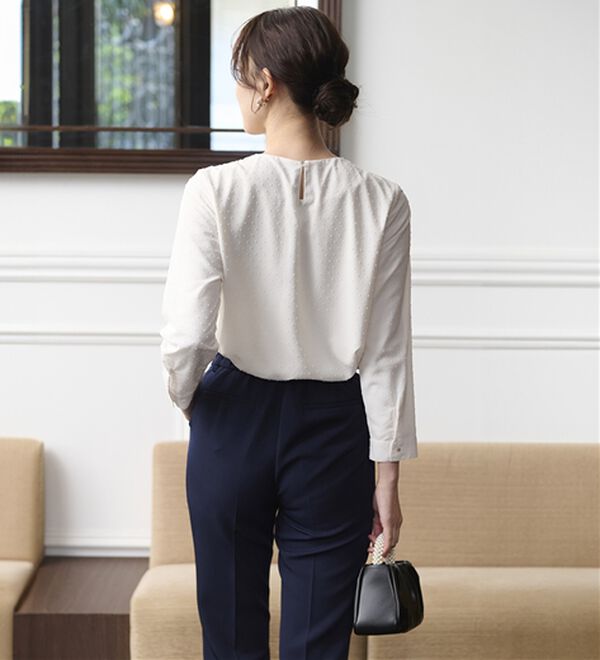 BELLUNA（ベルーナ）の「＜Ｃ／Ｓ＞ドットシフォンボウタイブラウス（ブラウス）」｜詳細画像