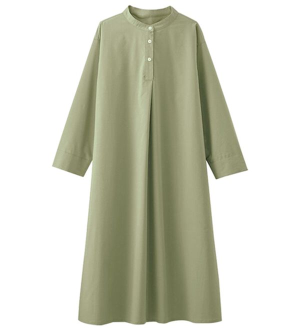 BELLUNA（ベルーナ）の「＜ＳＯＬＯＴＥＸ（Ｒ）＞ストレッチバンドカラーワンピース（シャツワンピース）」｜オリーブ