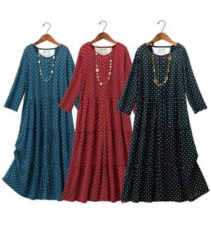 ルフラン（ルフラン）の「【３色組】ひやとろティアードワンピース（カットソーワンピース）」｜3色組
