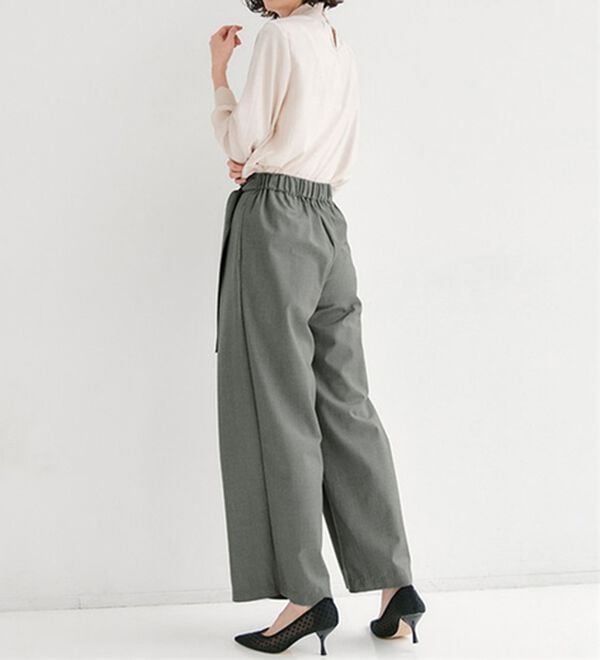 RANAN（ラナン）の「リボンデザインボックスタックワイドパンツ（ワイドパンツ・ガウチョ）」｜詳細画像