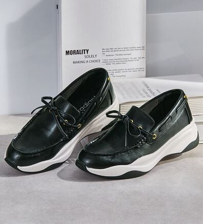 ルフラン（ルフラン）の「リボン付スニーカーローファー（ローファー）」