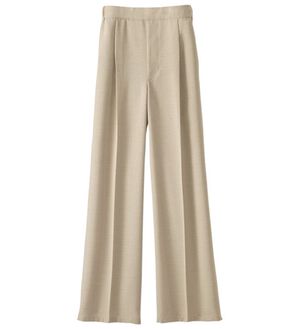 BELLUNA（ベルーナ）の「リネンライクワイドパンツ（ワイドパンツ・ガウチョ）」｜ベージュ