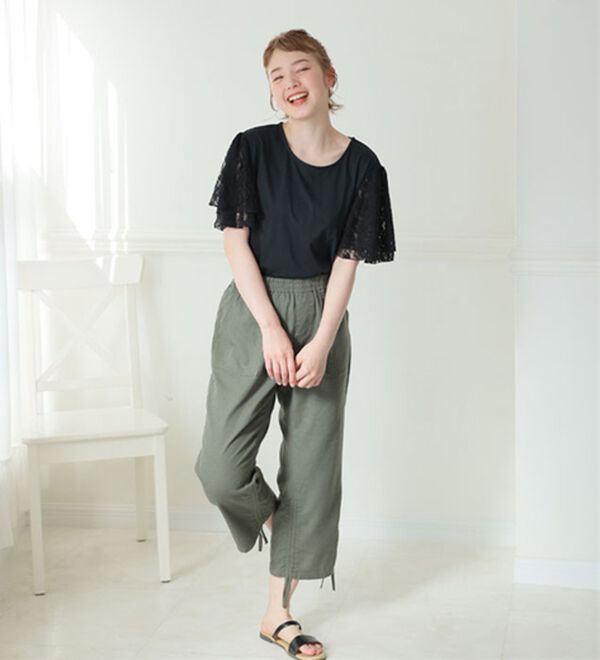 A HAPPY MARILYN（アハッピーマリリン）の「袖２段レース カットソープルオーバー（カットソー）」｜詳細画像