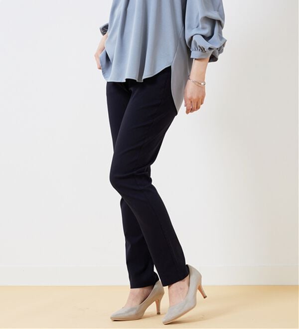 BELLUNA（ベルーナ）の「チノ見えストレッチ素材スリムパンツ（フルレングスパンツ）」｜詳細画像