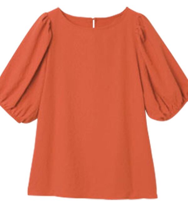 RANAN（ラナン）の「ひんやり！サッカー素材袖ボリュームブラウス（ブラウス）」｜詳細画像