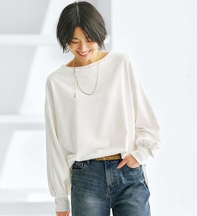BELLUNA（ベルーナ）の「ロンＴ以上、スウェット未満！ゆったり抜け感プルオーバー（カットソー）」
