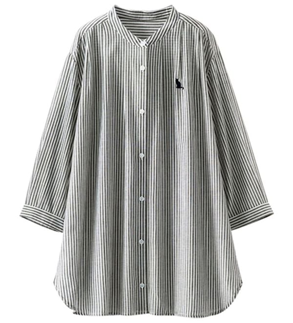 BELLUNA（ベルーナ）の「綿１００％刺しゅうデザインシャツ（シャツ）」｜詳細画像