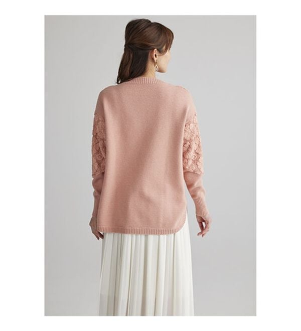 BELLUNA（ベルーナ）の「ふんわりフラワーレースニット（ニット・セーター）」｜詳細画像