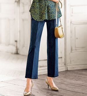 BELLUNA（ベルーナ）の「ストレッチ素材美脚見えデニムパンツ（フルレングスパンツ）」｜詳細画像