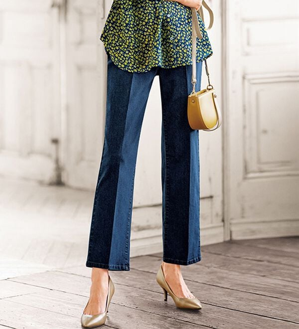 BELLUNA（ベルーナ）の「ストレッチ素材美脚見えデニムパンツ（フルレングスパンツ）」｜詳細画像