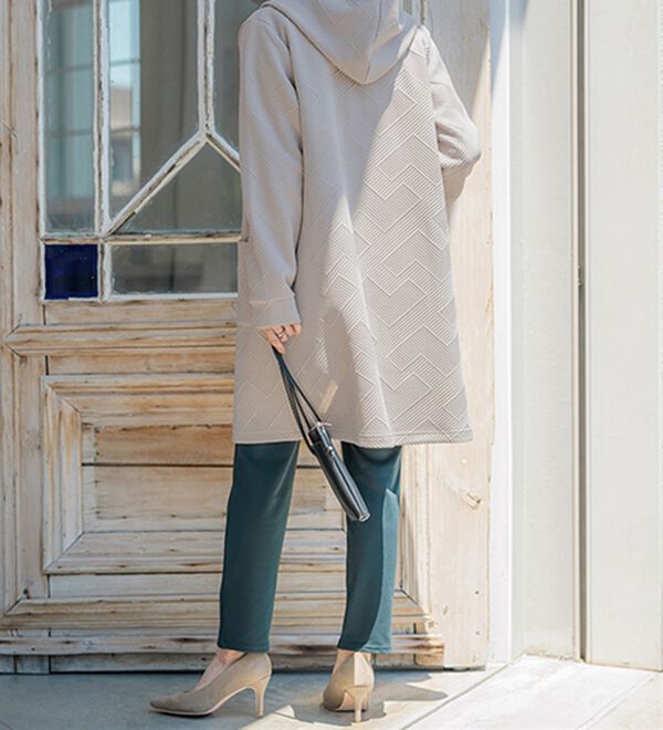 BELLUNA（ベルーナ）の「幾何柄ジャカード素材フードカーディガン（その他カーディガン）」｜詳細画像