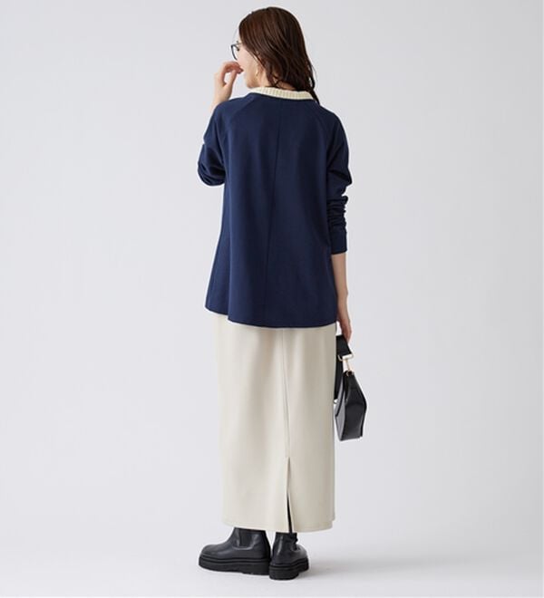 BELLUNA（ベルーナ）の「裏毛素材ニット切替プルオーバー（カットソー）」｜詳細画像