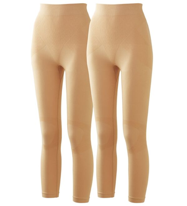 2枚組】整体師監修！骨盤・膝サポートレギンス同色2枚組
