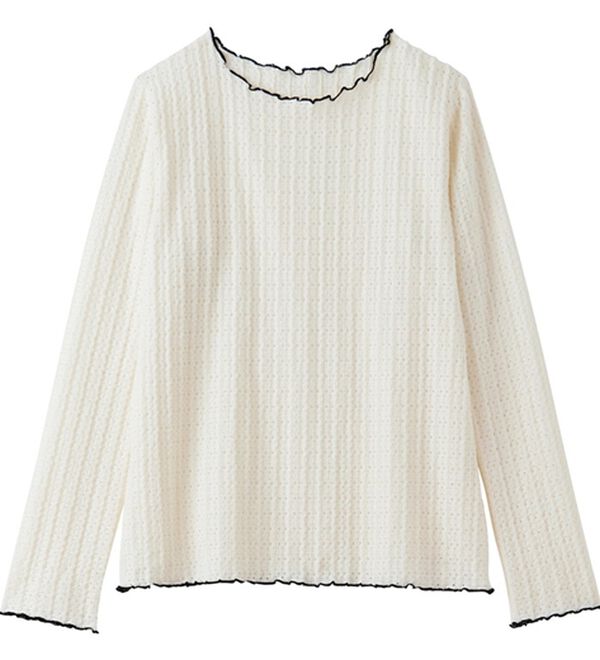 GeeRA（ジーラ）の「表面感配色メローカットソー（カットソー）」｜詳細画像