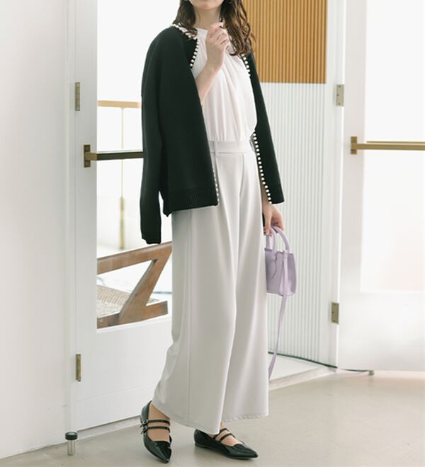 GeeRA（ジーラ）の「美脚ストレッチワイドパンツ（ワイドパンツ・ガウチョ）」｜詳細画像