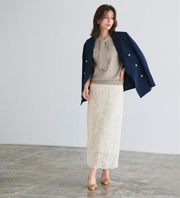 Pierrot（ピエロ）の「ボウタイポケットニット（ニット・セーター）」｜詳細画像