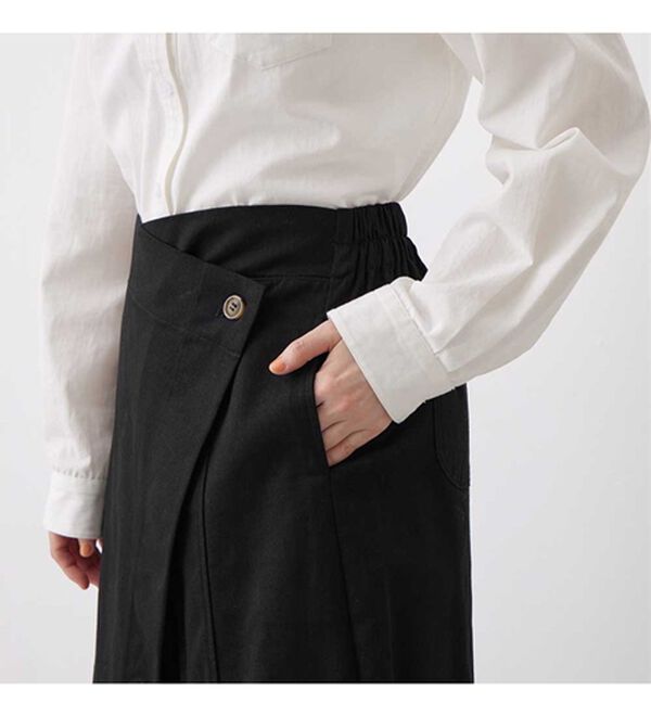 Viola e Viola（ヴィオラ エ ヴィオラ）の「綿１００％ラップ風カフェパンツ（ワイドパンツ・ガウチョ）」｜詳細画像