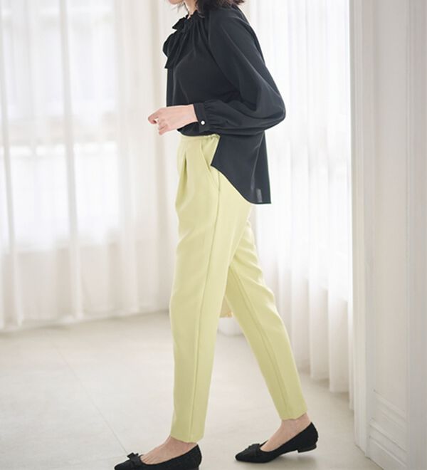 RANAN（ラナン）の「【選べる股下】ひんやり美脚シルエットタックパンツ（フルレングスパンツ）」｜詳細画像