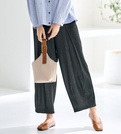 BELLUNA（ベルーナ）の「ころんと可愛く体型カバーコクーンパンツ（ワイドパンツ・ガウチョ）」