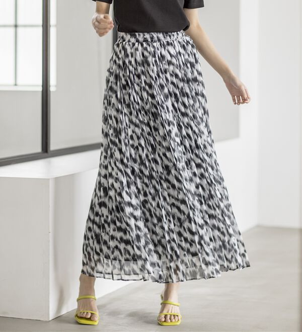 新品未使用】セブンフェアリー ブラック プリーツロングスカートL丈