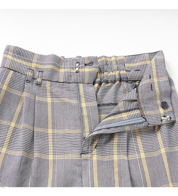 RANAN（ラナン）の「チェック柄細ベルトワイドパンツ（フルレングスパンツ）」｜詳細画像