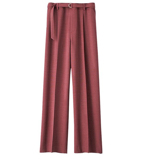 BELLUNA（ベルーナ）の「ヒンヤリ爽快！麻調ビンテージワイドパンツ（ワイドパンツ・ガウチョ）」｜詳細画像